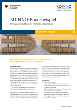 KOINNO-Praxisbeispiel aus der innovativen Beschaffung: Einsatz des Serviceroboters L2B2 zur Unterstützung der Bürgerdienste der Stadt Ludwigsburg