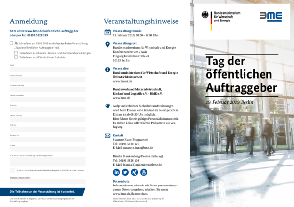 Präsentationen vom Tag der öffentlichen Auftraggeber 2019