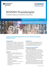 KOINNO Praxisbeispiel Erstellen eines Einkaufshandbuchs für das interne Wissensmanagement beim Ruhrverband