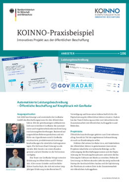 Praxisbeispiel Anbieter GovRadar Praxisbeispiel Anbieter GovRadar
