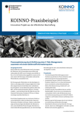 KOINNO-Praxisbeispiel: Prozessoptimierung durch Einführung eines C-Teile-Managements zusammen mit einem Gefahrstoffinformationssystem