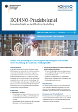 KOINNO-Praxisbeispiel: Erarbeitung und Umsetzung von Nachhaltigkeitsmaßnahmen in der Beschaffung der Stromnetz Hamburg GmbH