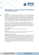 BME-Whitepaper: Nutzung elektronischer Marktplätze im öffentlichen Einkauf