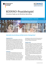 KOINNO-Praxisbeispiel: Gebündelte Ausschreibung und Elektronischer Katalogeinkauf