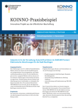 KOINNO-Praxisbeispiel: Industrie 4.0 in der Verwaltung: Gutschriftverfahren im ZUGFeRD Format / Elektronische Abrechnungen für die Stadt Reutlingen