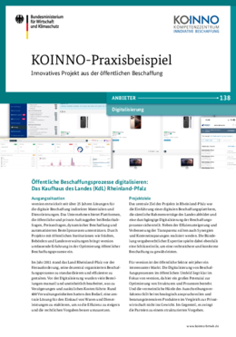 Öffentliche Beschaffungsprozesse digitalisieren Das Kaufhaus des Landes (KdL) Rheinland-Pfalz Öffentliche Beschaffungsprozesse digitalisieren Das Kaufhaus des Landes (KdL) Rheinland-Pfalz