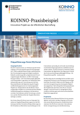 KOINNO-Praxisbeispiel: Präqualifizierungs-Portal (PQ-Portal)