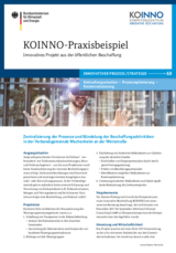 KOINNO-Praxisbeispiel: Zentralisierung der Prozesse und Bündelung der Beschaffungsaktivitäten in der Verbandsgemeinde Wachenheim an der Weinstraße