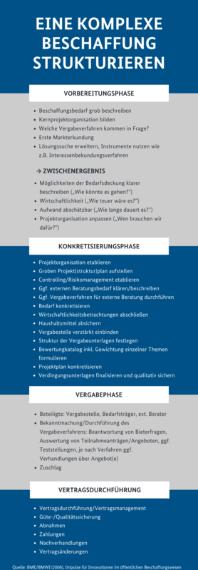 Infografik Komplexe Beschaffung strukturieren