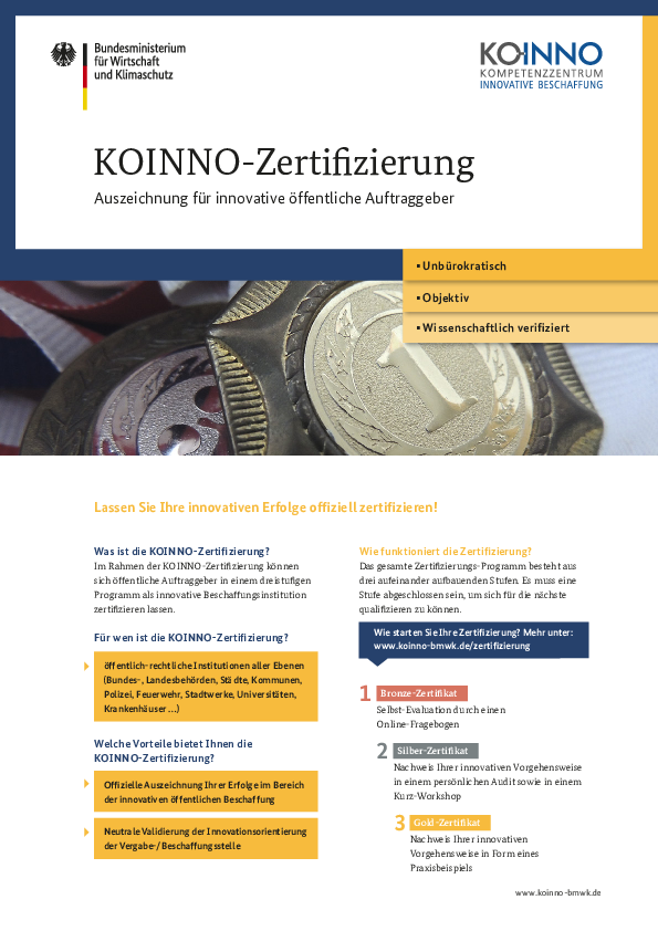 KOINNO Zertifizierung für öffentliche Beschaffungsstellen