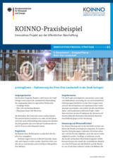 KOINNO Praxisbeispiel printingGreen – Optimierung der Print-Out-Landschaft in der Stadt Solingen