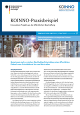 KOINNO Praxisbeispiel Nachhaltige Entwicklung eines öffentlichen Einkaufs vom Schreibdienst hin zum Werttreiber