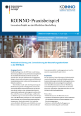 KOINNO-Praxisbeispiel Professionalisierung und Zentralisierung der Beschaffungsaktivitäten