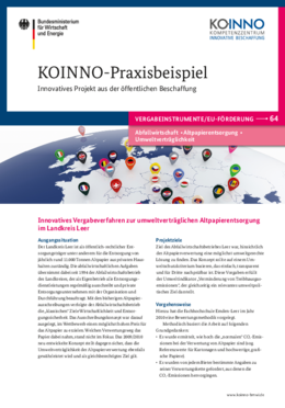 KOINNO-Praxisbeispiel: Preisträger 2012 "Innovation schafft Vorsprung": Innovatives Vergabeverfahren zur umweltverträglichen Altpapierentsorgung im Landkreis Leer