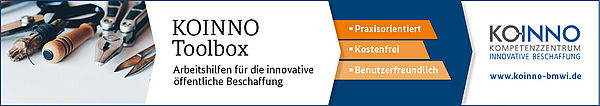 Die kostenfreie KOINNO-Toolbox bietet viele Methoden z.B. aus dem Projektmanagement für den öffentlichen Einkauf