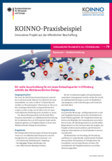 KOINNO-Praxisbeispiel: EU-weite Ausschreibung für ein neues Einkaufsquartier in Offenburg mithilfe des Wettbewerblichen Dialogs