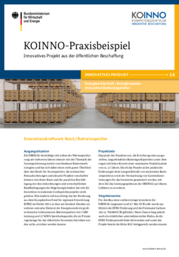 Praxisbeispiel Innovationskraftwerk Batteriegroßspeicher Stadtwerke Dresden